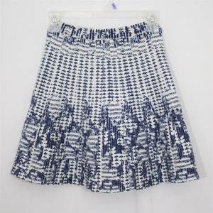 BCBGMaxAzria Blue and White Peyton Skirt Sz XXS